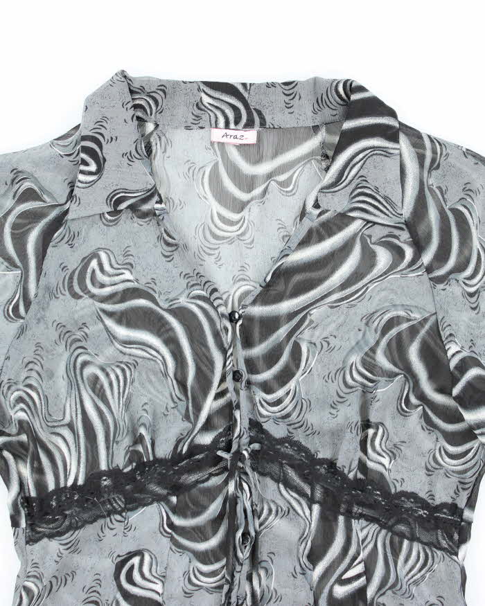 Vintage Y2k 00s Araz Mesh Blouse - M