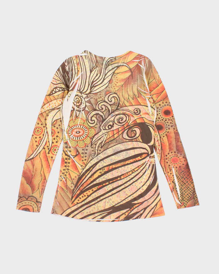 Vintage Y2k 00s Seduction Long Sleeve Mesh Top - S
