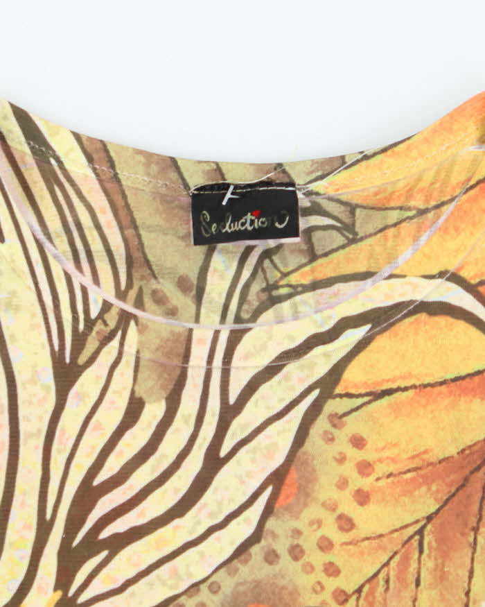 Top Stretch Graphique Baroque Cyber y2k Vintage 2000's (Laine Mixte Top Stretch Graphique Baroque Cyber y2k Vintage 2000's (Laine Mixte