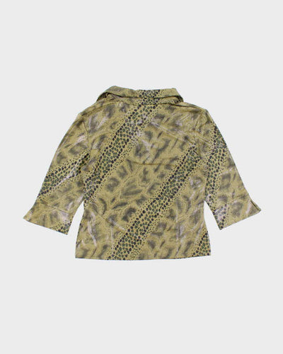 Vintage Y2k 00s PoloParis Shiny Animal Print Top - M