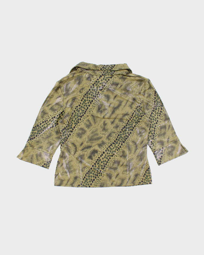 Vintage Y2k 00s PoloParis Shiny Animal Print Top - M
