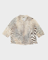 Vintage Y2k 00s Alia Pattern Mesh Blouse - XL