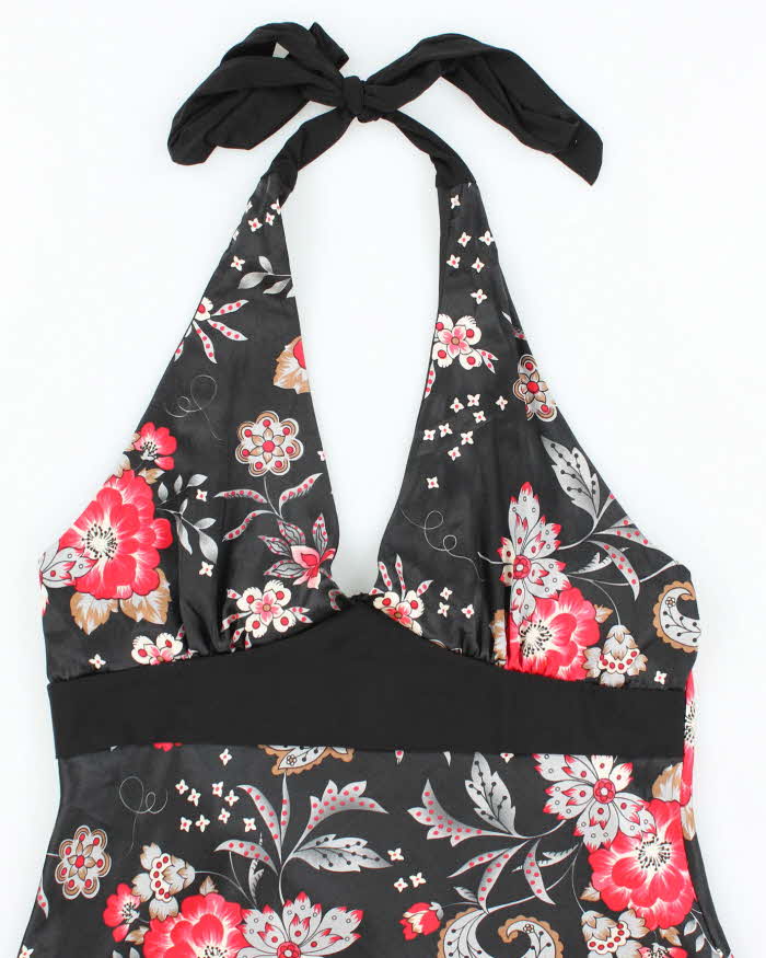 Vintage Y2k 00s Suzy Satin Halter Neck Top - M