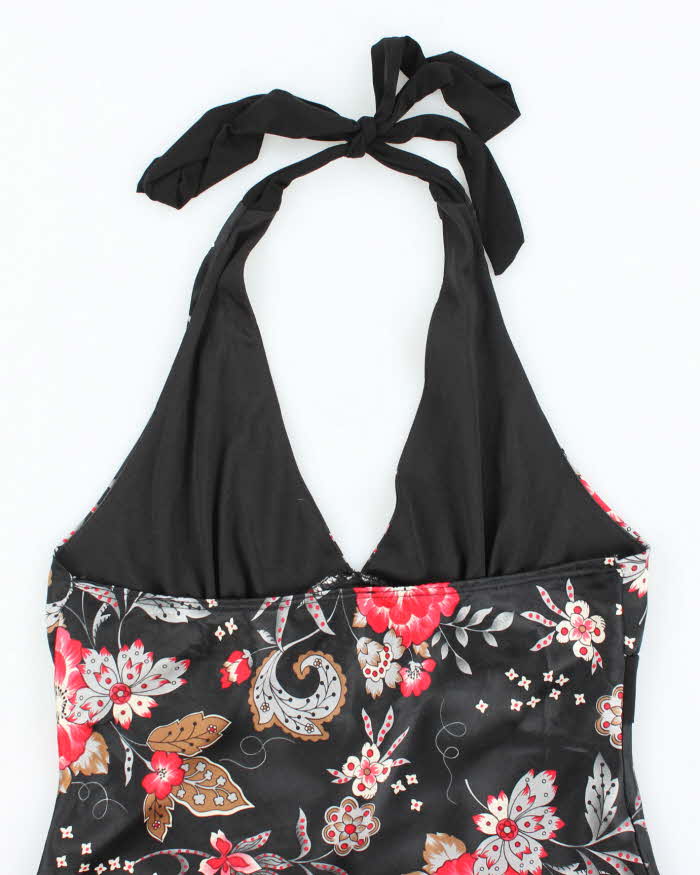 Vintage Y2k 00s Suzy Satin Halter Neck Top - M