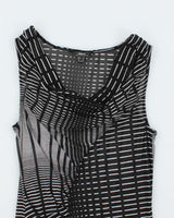 Vintage Y2k 00s  Mexx Mesh Cowl Neck Top - S