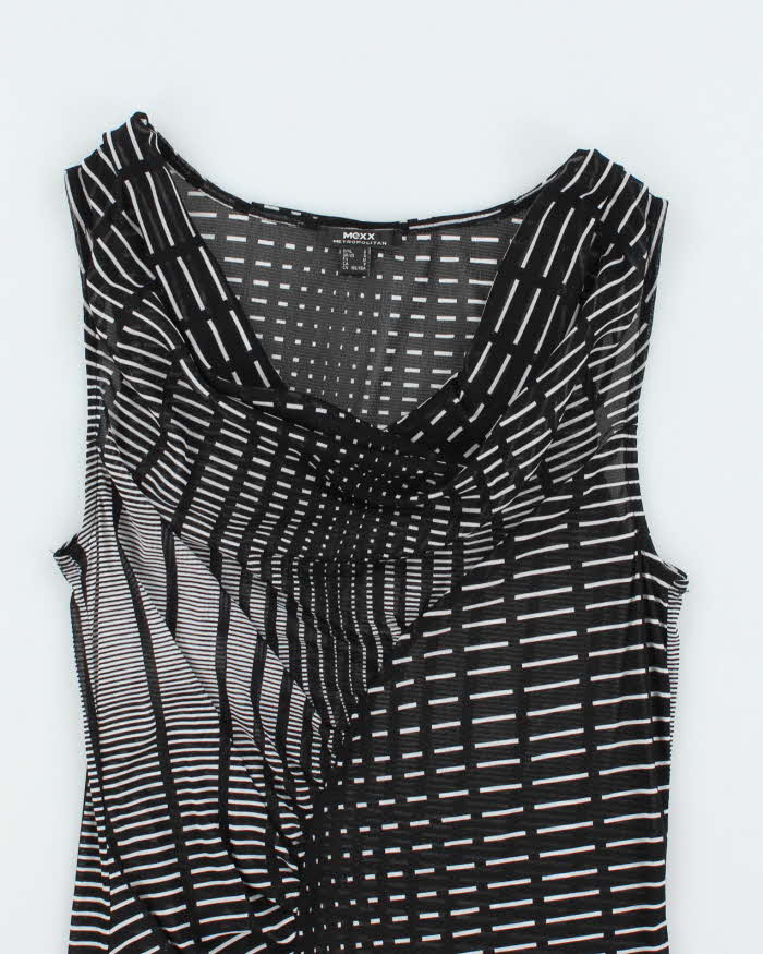 Vintage Y2k 00s  Mexx Mesh Cowl Neck Top - S