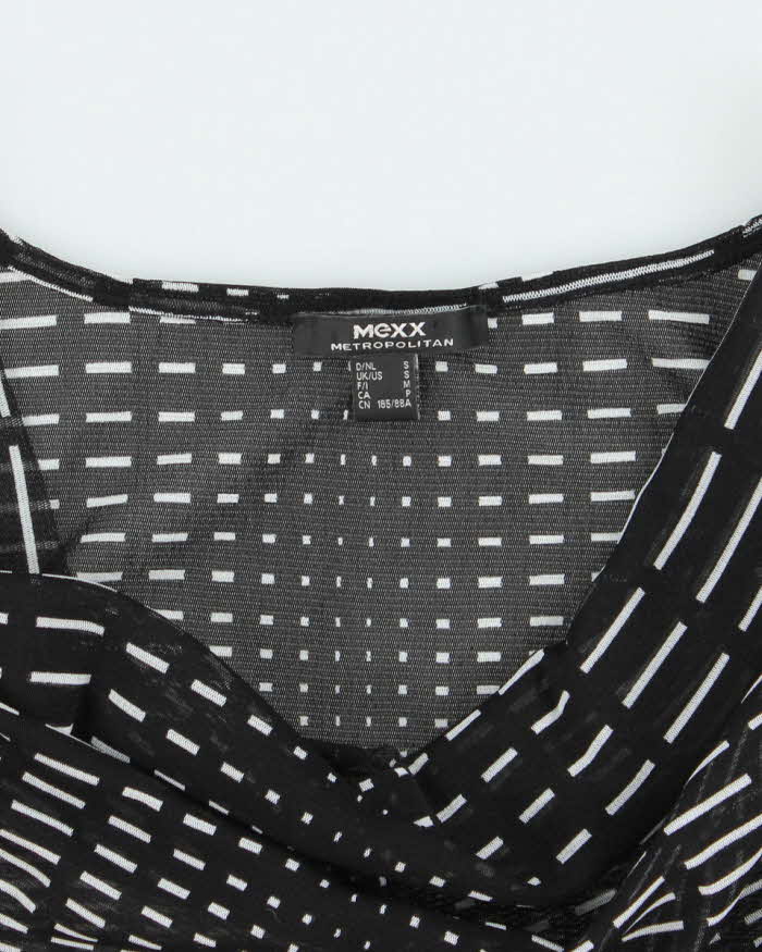 Vintage Y2k 00s  Mexx Mesh Cowl Neck Top - S