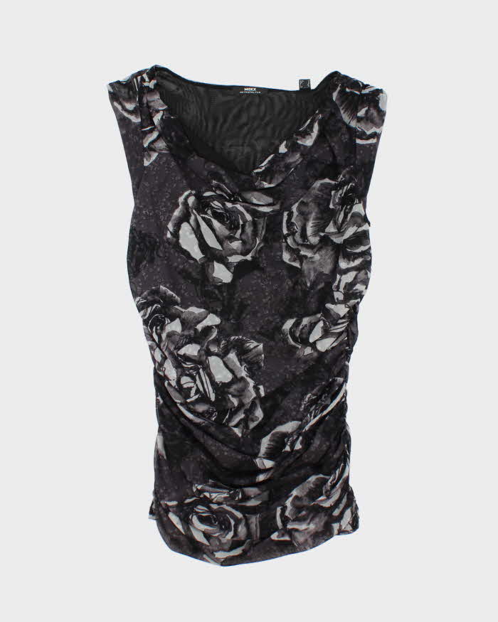 Vintage Y2k 00s Mexx Ruched Cowl Neck Top - S