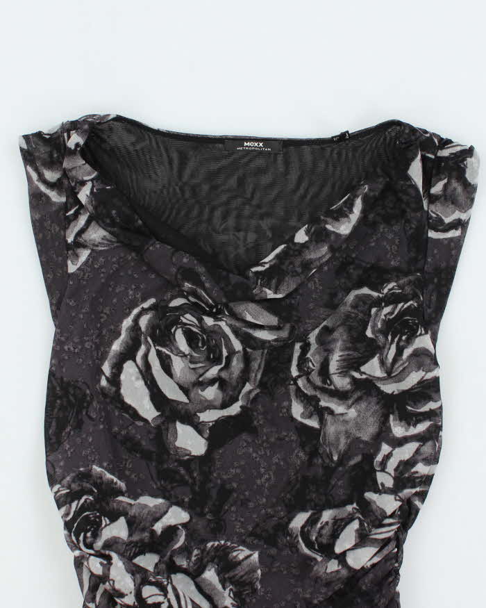 Vintage Y2k 00s Mexx Ruched Cowl Neck Top - S