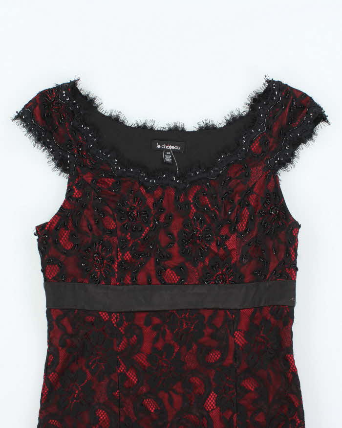 Vintage 00s Le Chateau Beaded Top - S