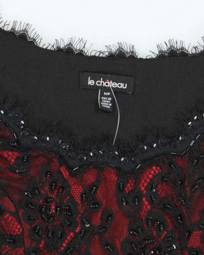 Vintage 00s Le Chateau Beaded Top - S