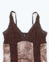 Vintage Y2k 00s Optionelle Polka Dot Lace Cami - M