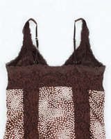 Vintage Y2k 00s Optionelle Polka Dot Lace Cami - M