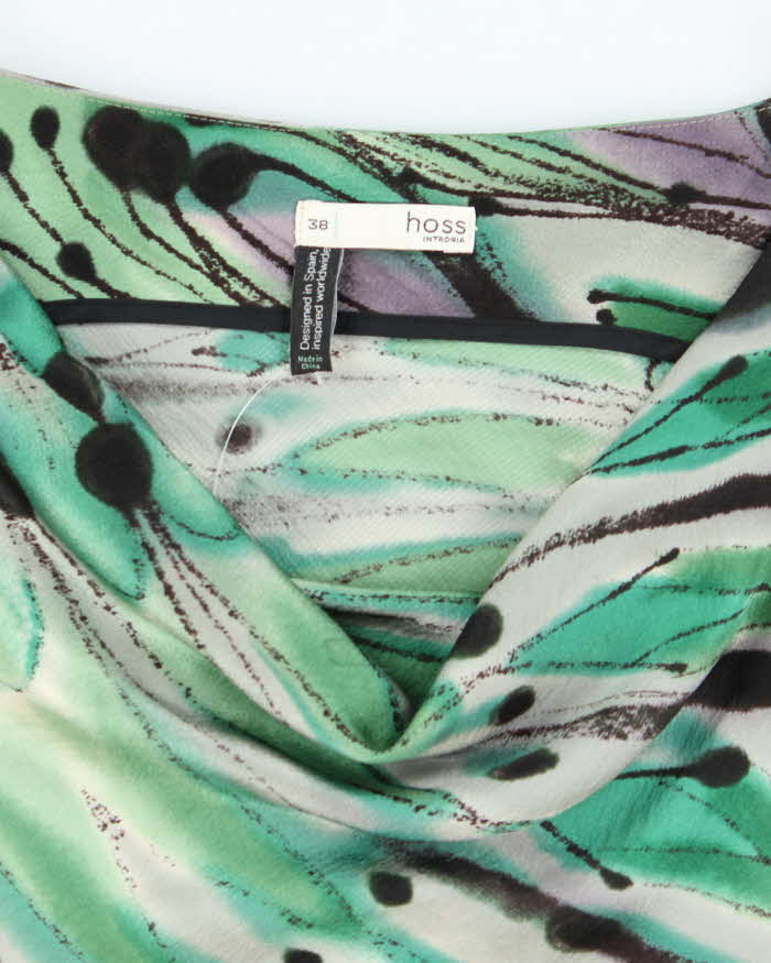Vintage Y2k 00s Hoss Satin Cowl Neck Top - M