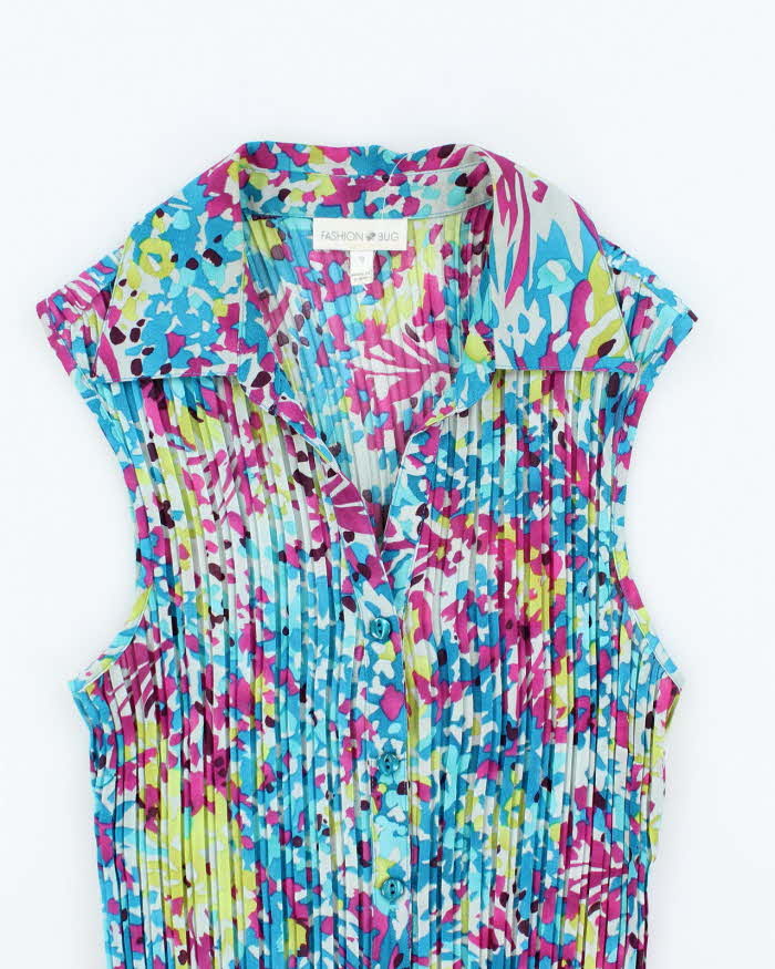 Vintage Y2k 00s Fashion Bug Plisse Blouse - S