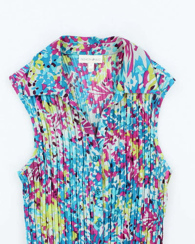 Vintage Y2k 00s Fashion Bug Plisse Blouse - S