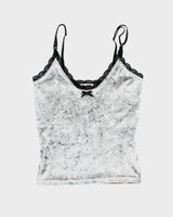 Vintage 90s Bebe Velvet Floral Cami - S