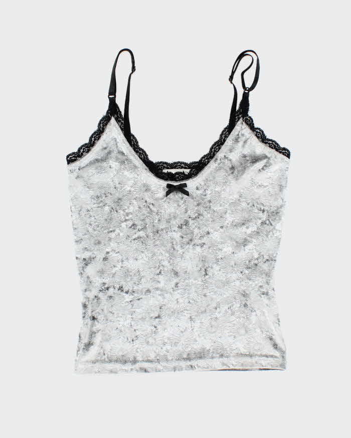Vintage 90s Bebe Velvet Floral Cami - S
