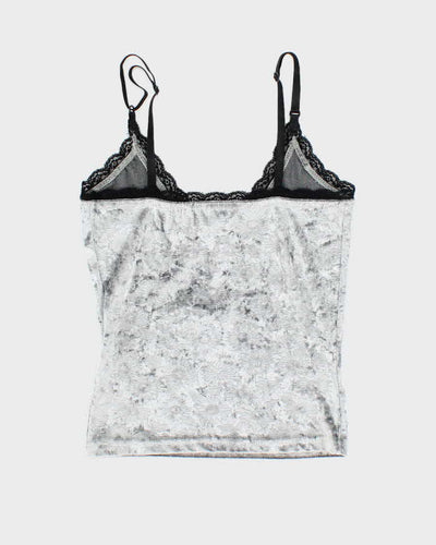 Vintage 90s Bebe Velvet Floral Cami - S