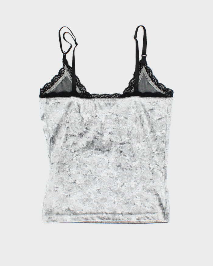 Vintage 90s Bebe Velvet Floral Cami - S