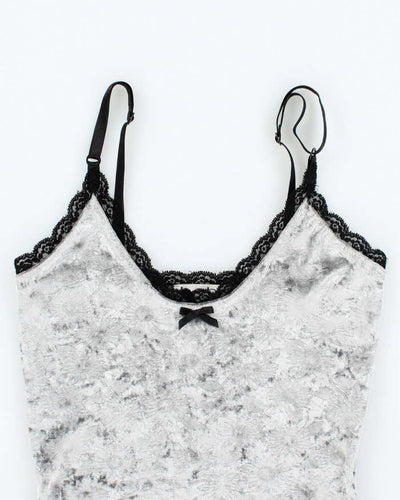 Vintage 90s Bebe Velvet Floral Cami - S