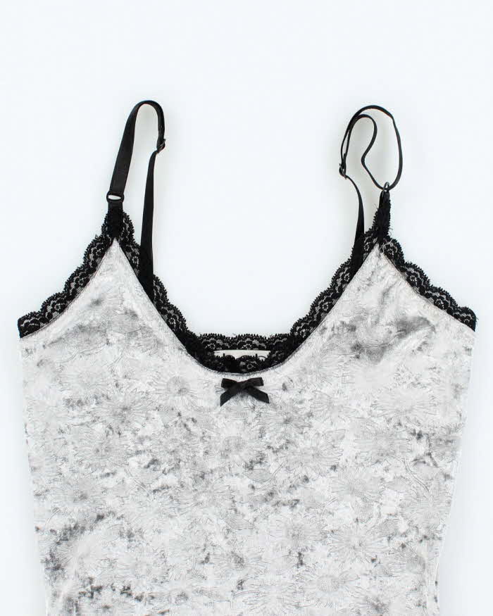 Vintage 90s Bebe Velvet Floral Cami - S