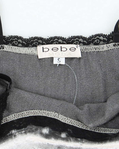 Vintage 90s Bebe Velvet Floral Cami - S