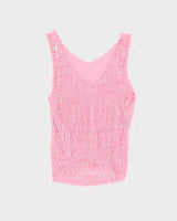 Vintage 90s Beaded Knit Cami - XS