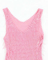 Vintage 90s Beaded Knit Cami - XS