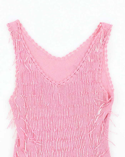 Vintage 90s Beaded Knit Cami - XS