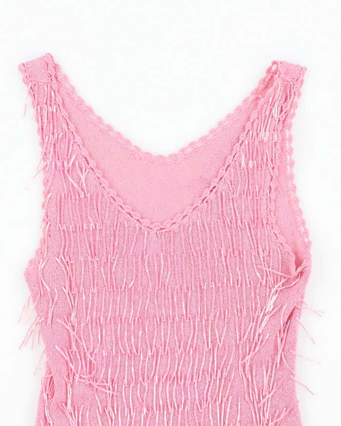 Vintage 90s Beaded Knit Cami - XS