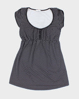 Vintage 00s Ricki's Polka Dot Long Top - S