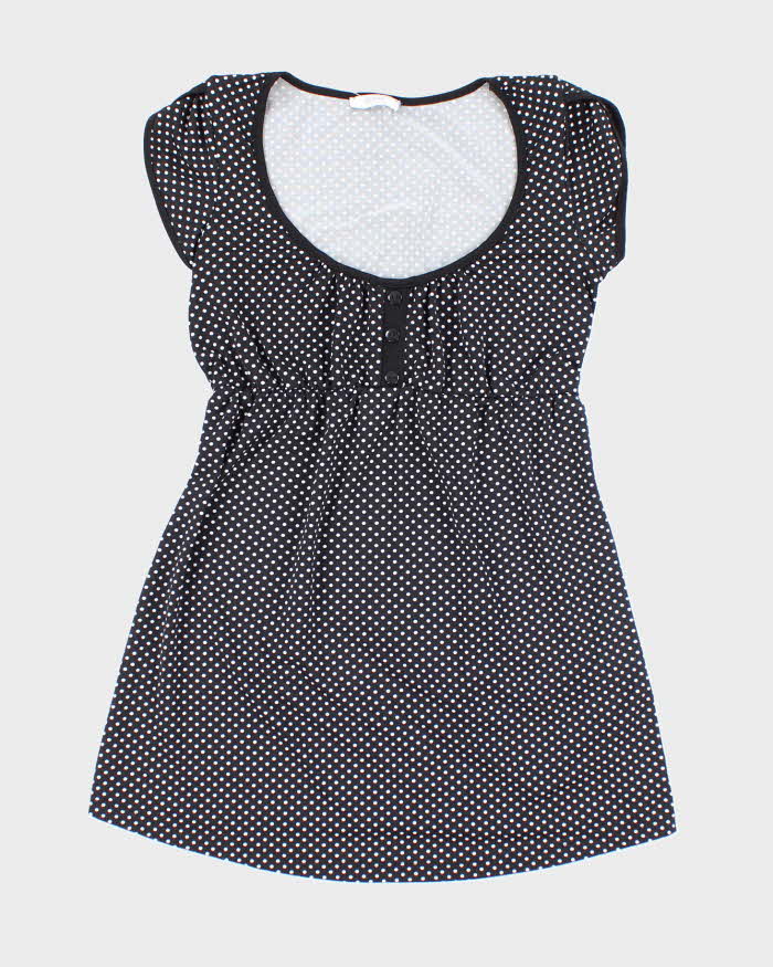 Vintage 00s Ricki's Polka Dot Long Top - S