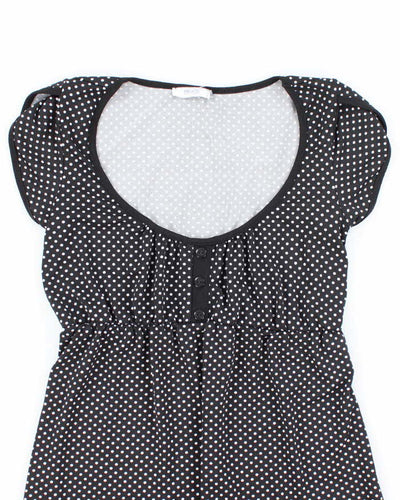 Vintage 00s Ricki's Polka Dot Long Top - S