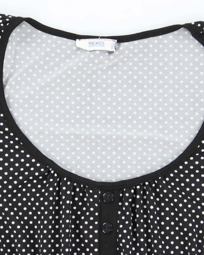 Vintage 00s Ricki's Polka Dot Long Top - S