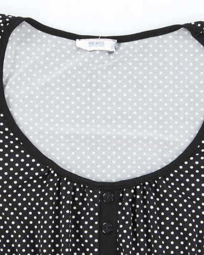Vintage 00s Ricki's Polka Dot Long Top - S