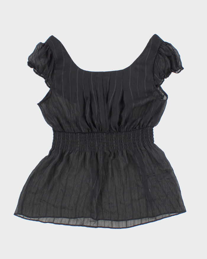 Vintage 00s Smartset Sheer Crinkle Top - S