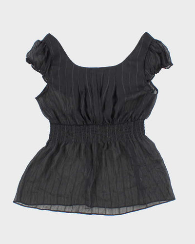 Vintage 00s Smartset Sheer Crinkle Top - S