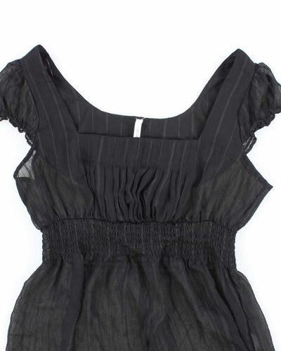 Vintage 00s Smartset Sheer Crinkle Top - S