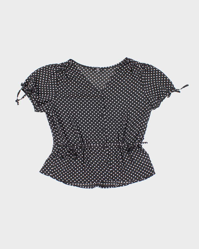 Vintage 00s Tamara H. Polka Dot Blouse - M