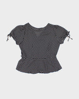 Vintage 00s Tamara H. Polka Dot Blouse - M