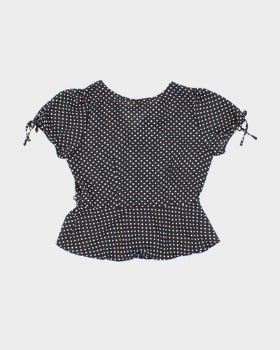 Vintage 00s Tamara H. Polka Dot Blouse - M