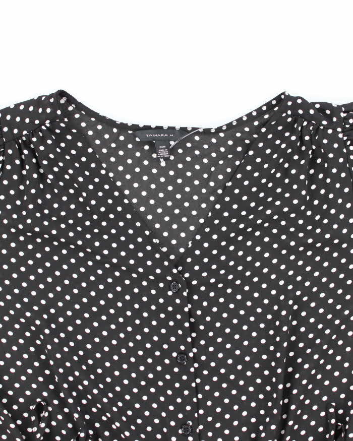 Vintage 00s Tamara H. Polka Dot Blouse - M