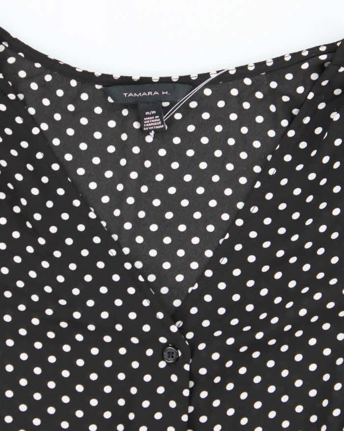 Vintage 00s Tamara H. Polka Dot Blouse - M