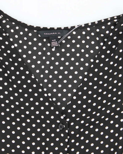 Vintage 00s Tamara H. Polka Dot Blouse - M