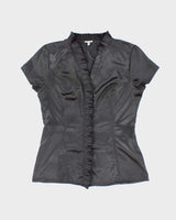 Vintage Y2k 00s Charlotte Russe Satin Blouse - M