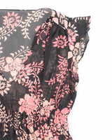 Vintage Y2k 00s Floral Mesh Blouse - S