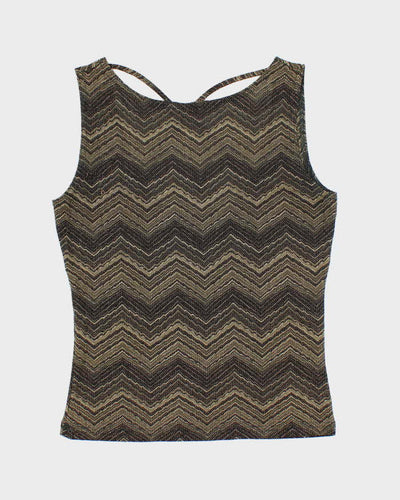 Vintage Y2k 00s A. Byer Sparkly Backless Top - S