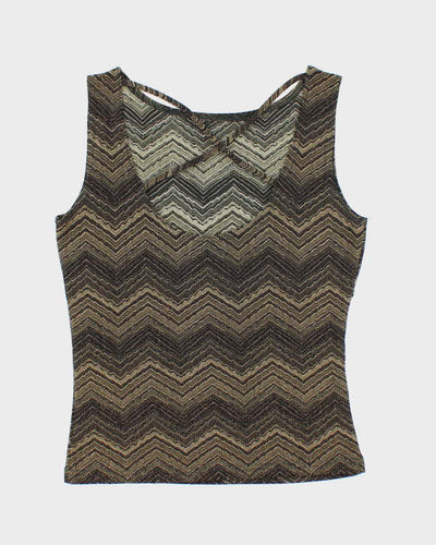 Vintage Y2k 00s A. Byer Sparkly Backless Top - S