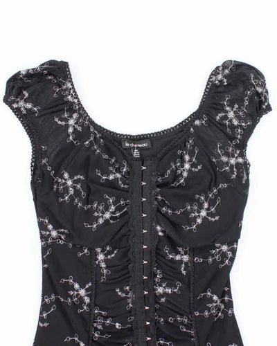 Vintage Y2k 00s Le chateau Floral Clasp Top - S